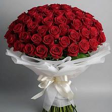 Букет 101 Красная роза Блэк Мэджик в Троицком Сахалинской области