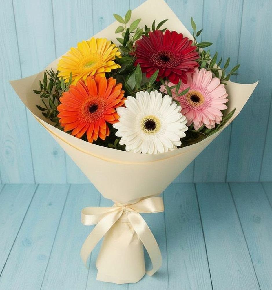 Букет цветов из: Герберы в Троицком Сахалинской области