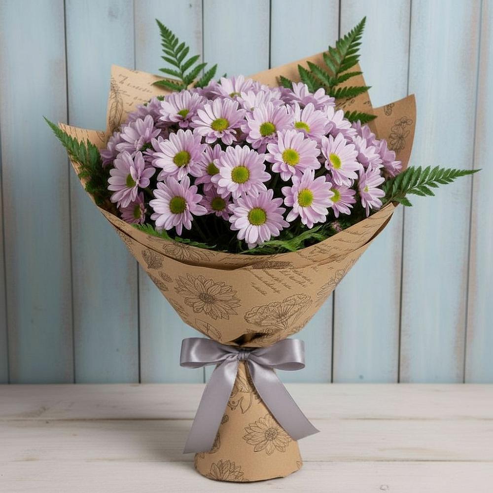 Букет цветов из: Хризантемы в Троицком Сахалинской области