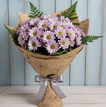 Букет цветов из:  Хризантемы в Троицком Сахалинской области