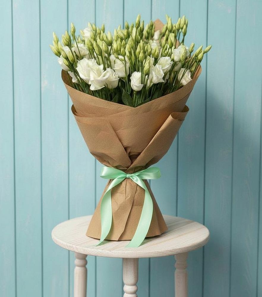 Букет цветов из: Лизиантусы в Троицком Сахалинской области