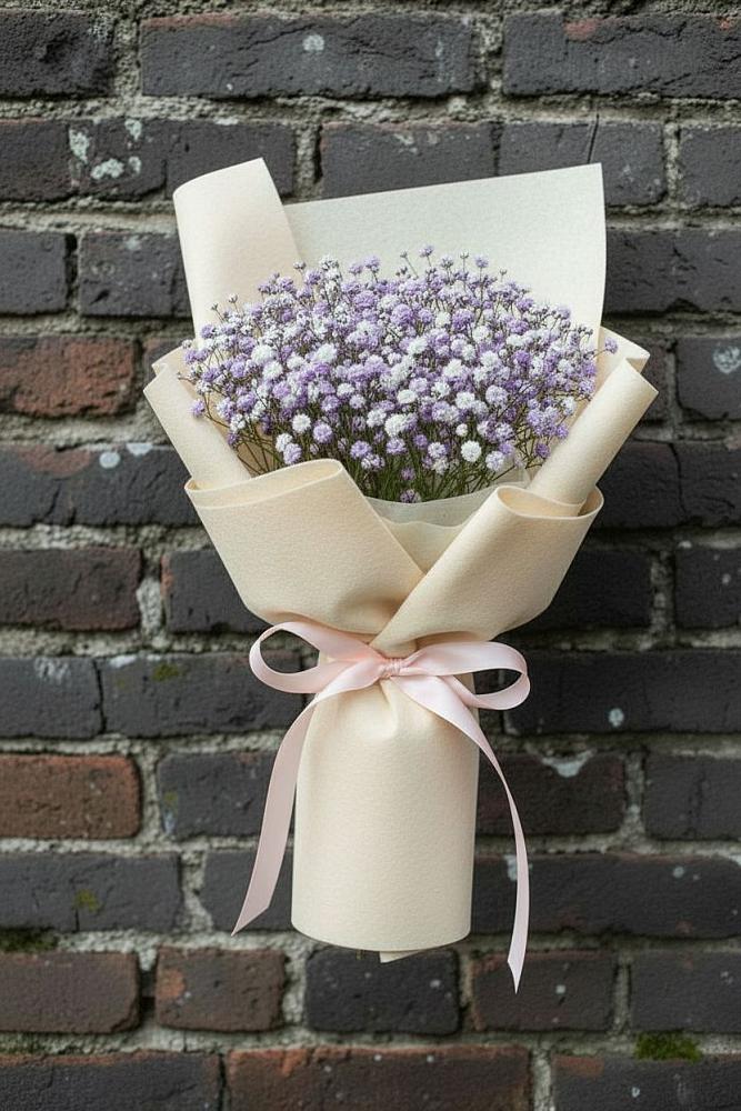 Букет цветов из: Гипсофила в Троицком Сахалинской области