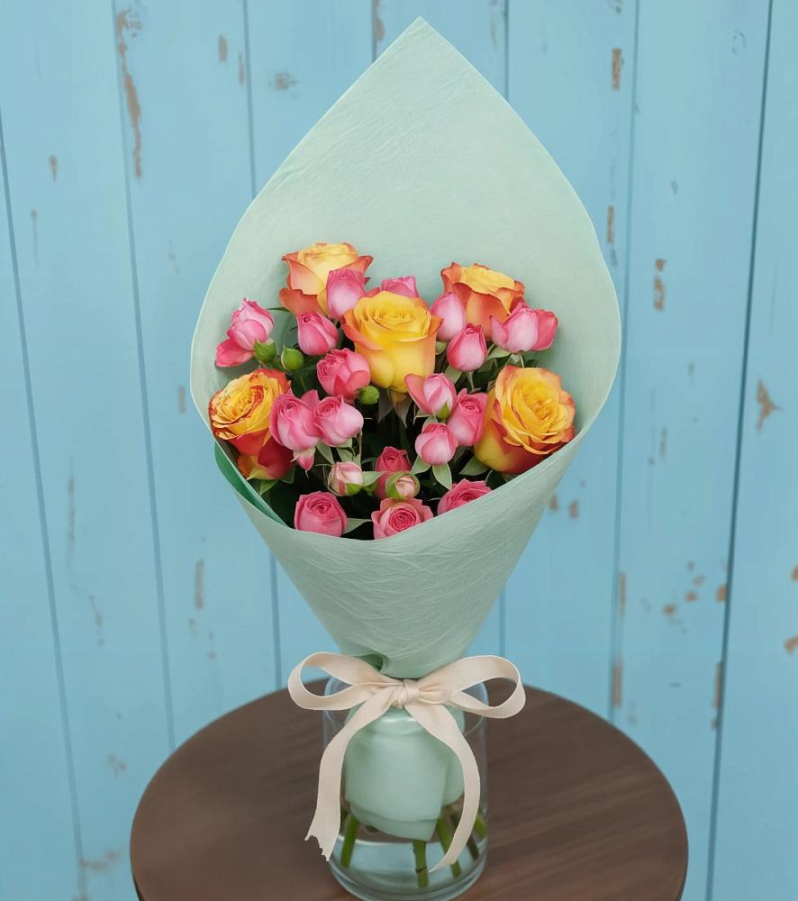 Букет цветов из: Розы в Троицком Сахалинской области