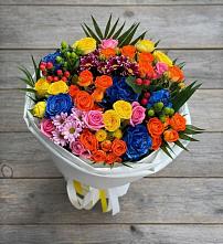 Букет цветов из:  Розы и Хризантемы в Троицком Сахалинской области