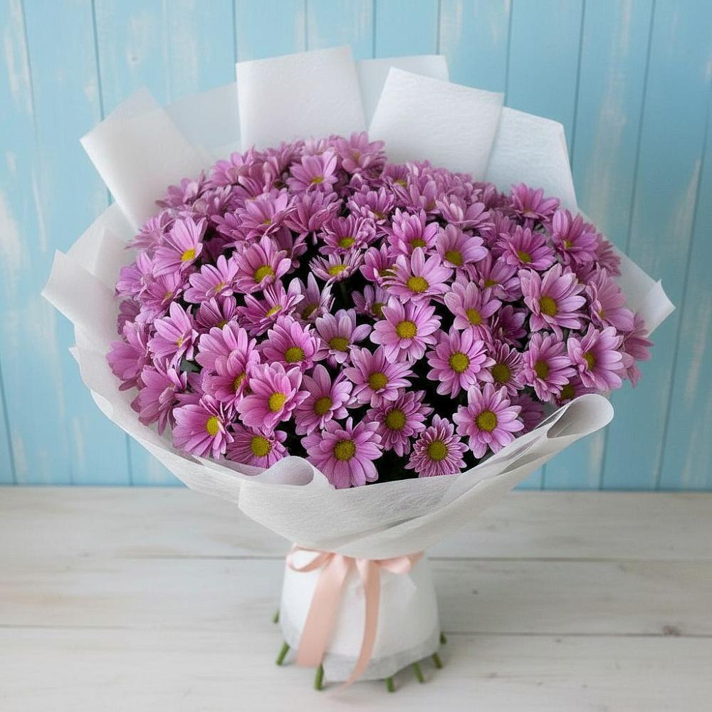 Букет цветов из: Хризантемы в Троицком Сахалинской области