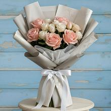 Букет цветов из:  Розы в Троицком Сахалинской области