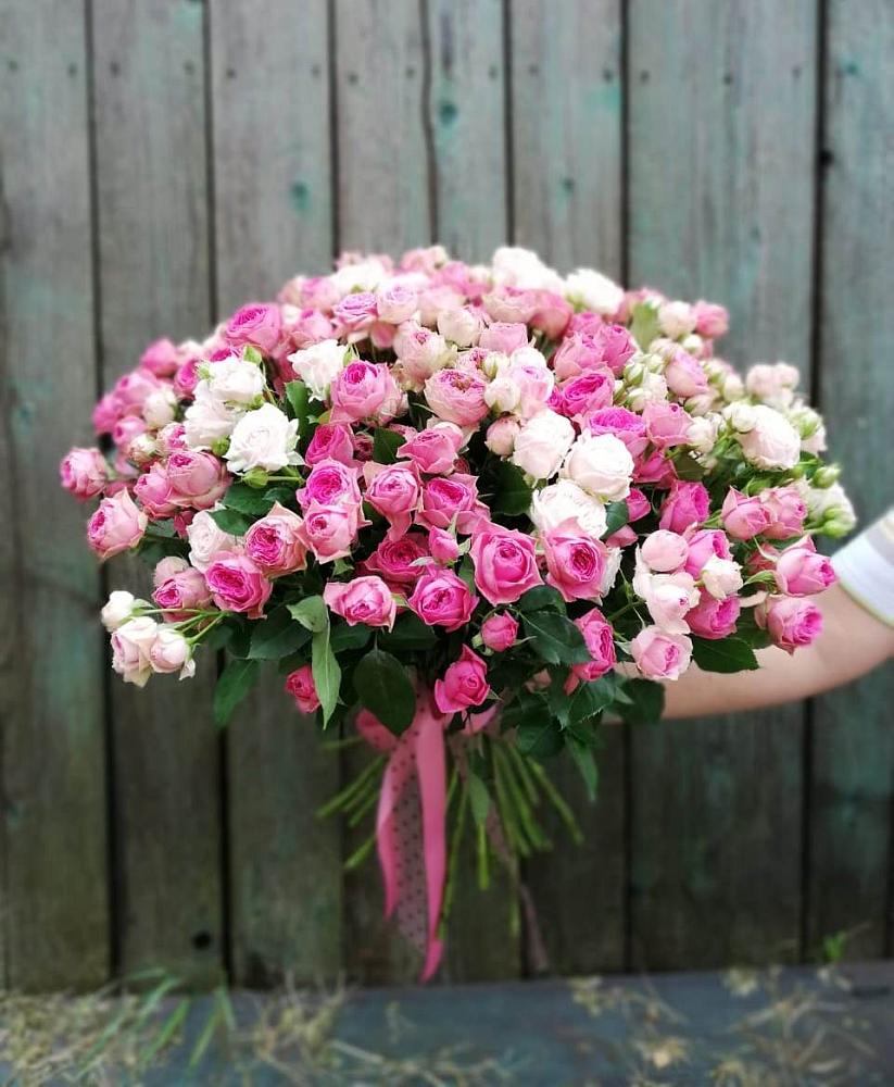 Букет Розовые кустовые розы Натали и Лав Лидия в Троицком Сахалинской области