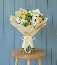 Букет цветов из:  Хризантемы и Розы #REPLACE_PRED# Троицком Сахалинской области