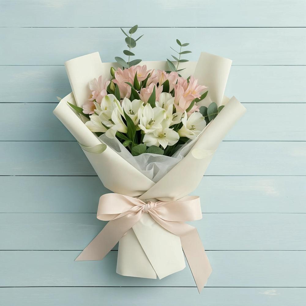 Букет цветов из: Альстромерии в Троицком Сахалинской области