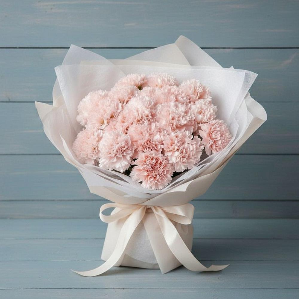 Букет цветов из: Гвоздики в Троицком Сахалинской области