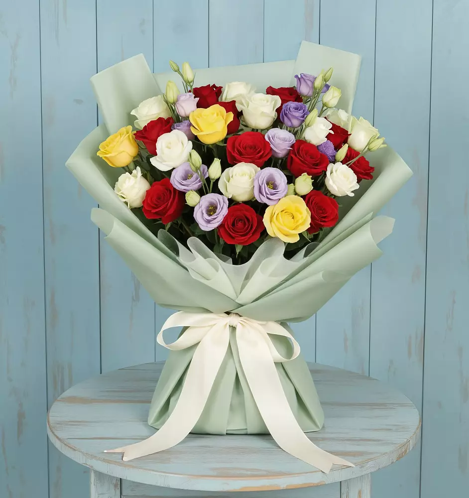 Букет цветов из: Розы в Троицком Сахалинской области