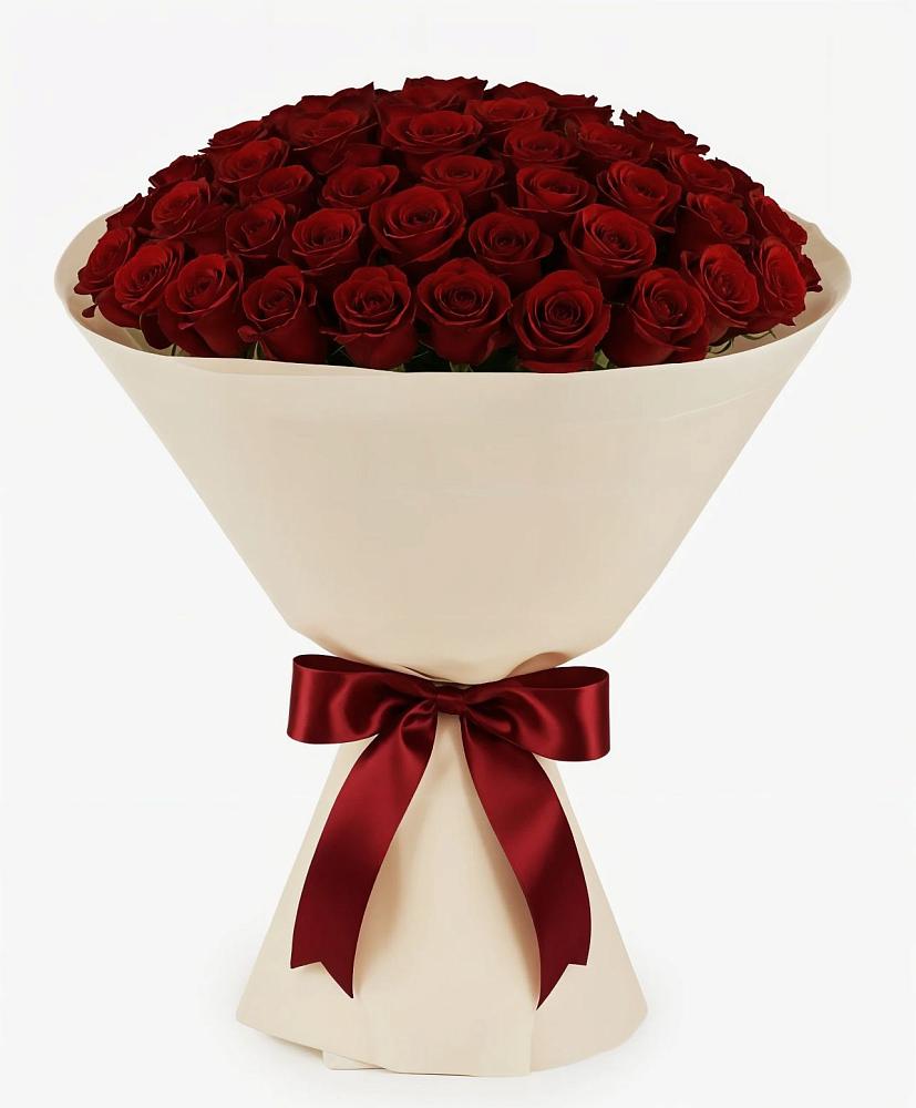 Букет 101 Бордовая роза Блэк Бакарра в Троицком Сахалинской области