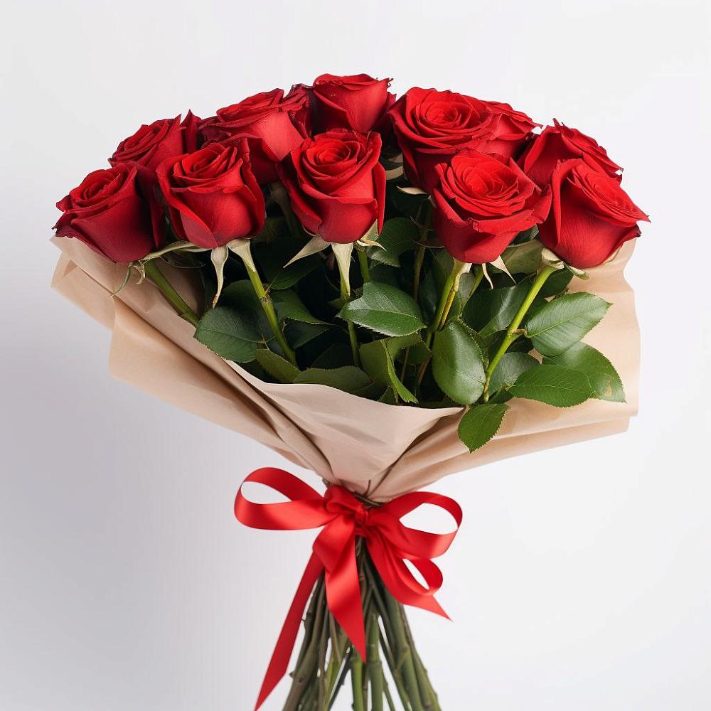 Букет 11 Красных роз Эдлесс Лав в Троицком Сахалинской области